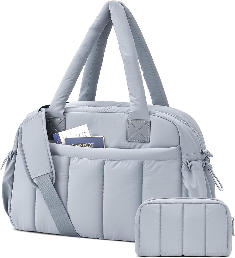 oscaurt Gym Bag for Women Lightweight Duffle Bag for Travel with Toiletry Pouch Water Resistant Carry On Weekender Overnight Duffel - Image 1